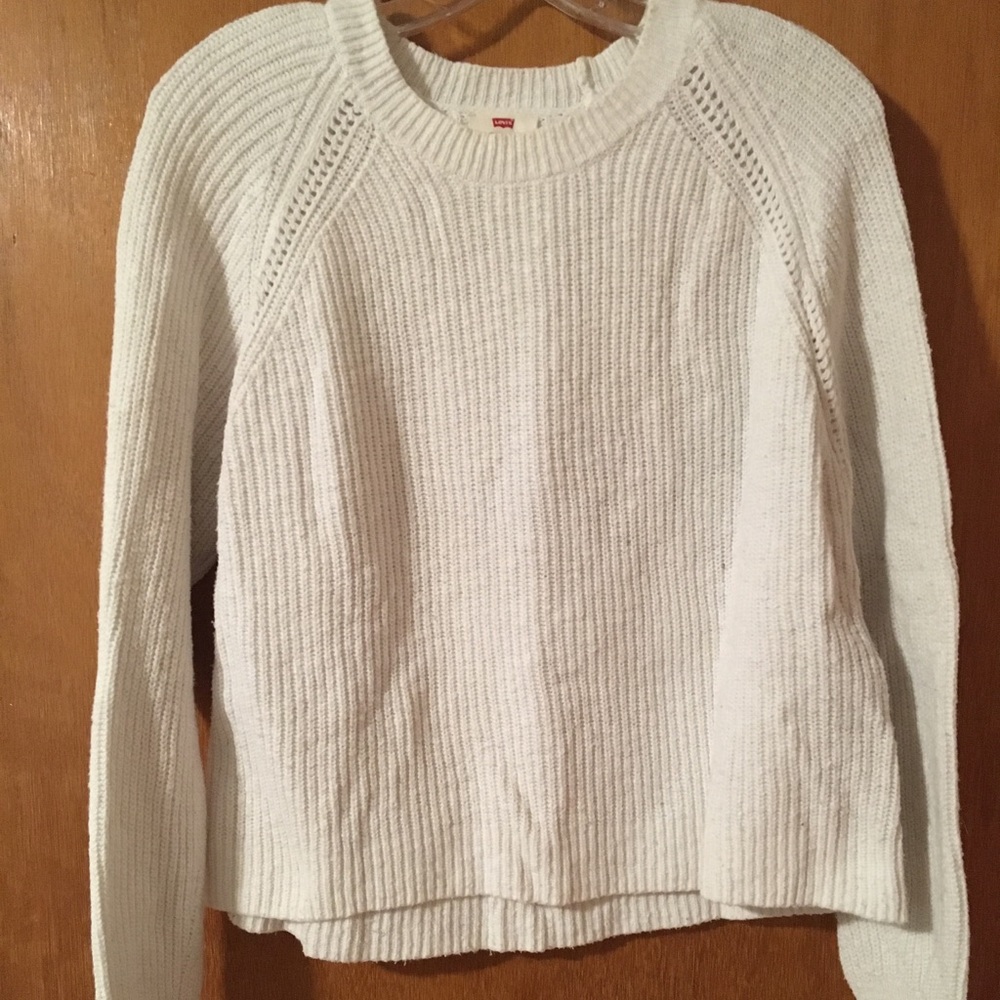 Levi’s Women’s White Cotton Sweater